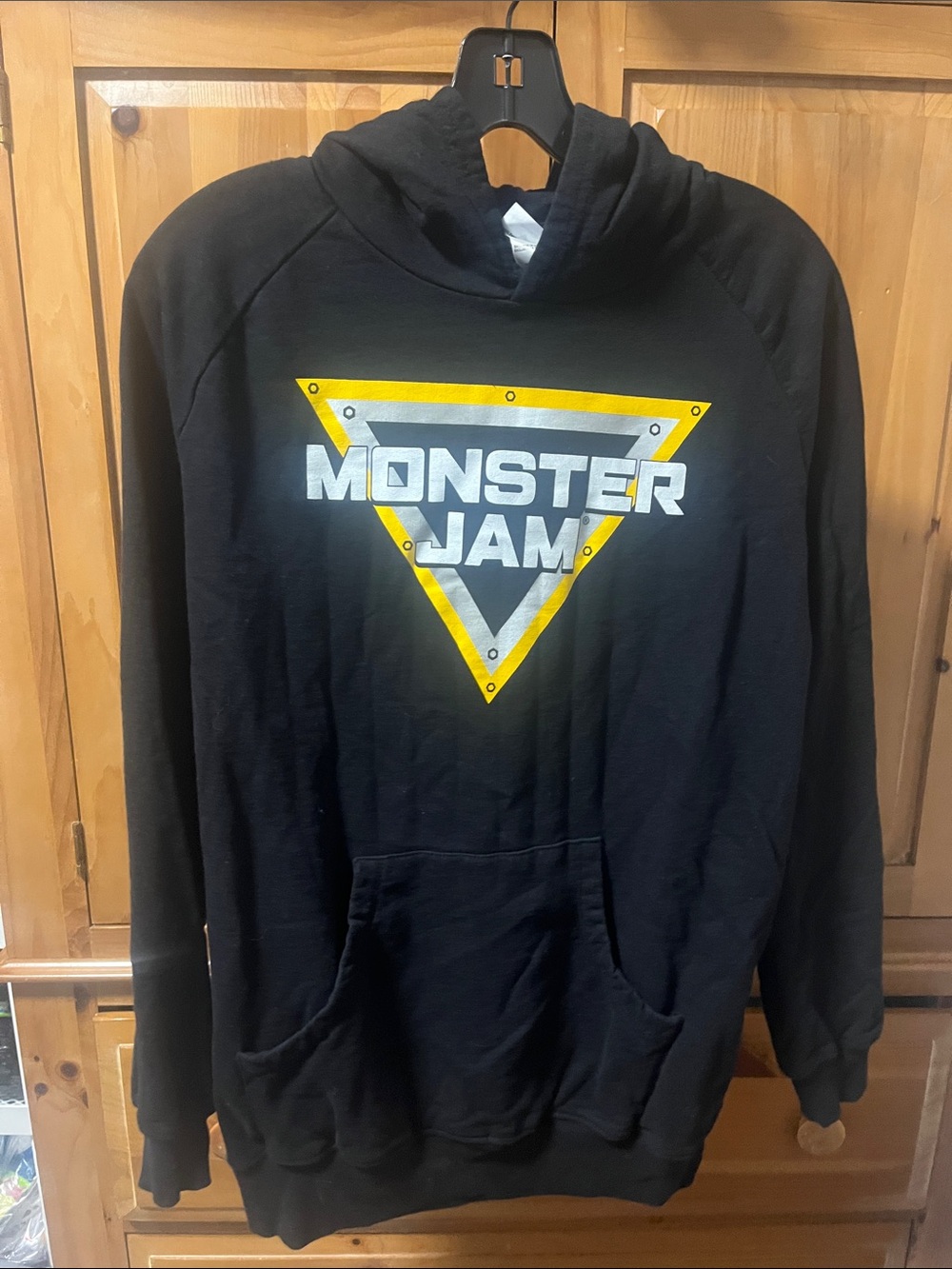 Monster Jam Black Logo Hoodie - Men's Pullover Sweatshirt